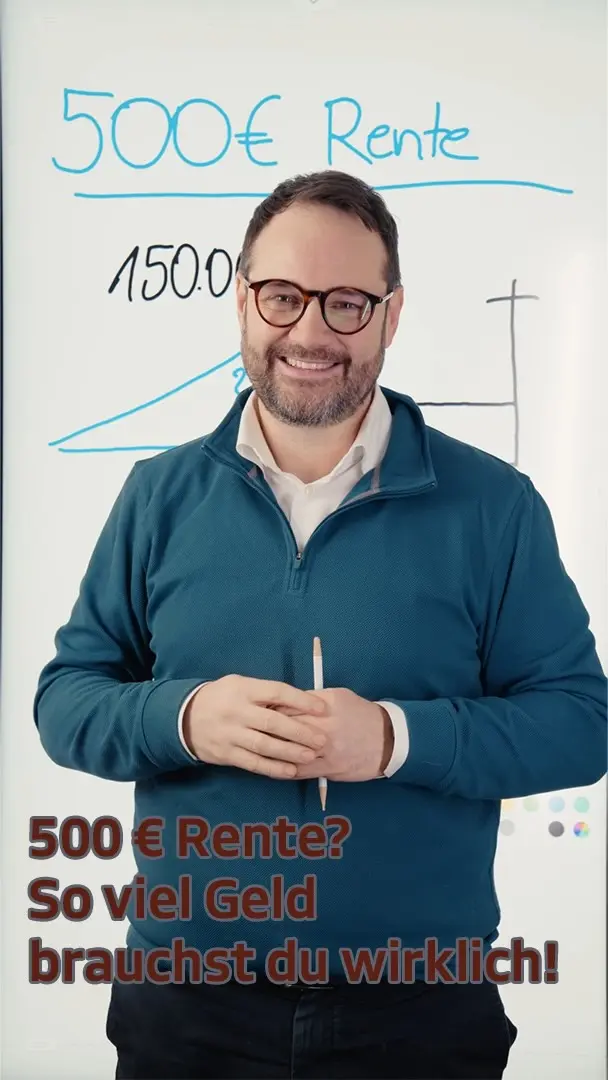 💡 Wie viel Kapital brauchst du wirklich für eine lebenslange Rente von 500 €? Stell dir vor: Du willst jeden Monat 500 € zusätzlich bis zum Lebensende bekommen – wie eine Eigentumswohnung, die dir Mieteinnahmen bringt. 🏠

📊 Die Rechnung: Für eine lebenslange Rente von 500 € brauchst du ca. 150.000 € Kapital – bei einer durchschnittlichen Lebenserwartung von 86 Jahren.

💪 Das Beste: Du kannst das systematisch aufbauen, ansparen und selbst bestimmen, wie deine Rente später aussieht.

👉 Willst du deine Rente clever planen und später sorgenfrei leben? Dann kommentiere ein Ohr 👂 – ich melde mich barrierefrei bei dir!

#Rente #Vermögensaufbau #Altersvorsorge #Gehörlos #Coda #Finanzen #Sparen #DVAG #Vermögen #Finanzen #Gebärdensprache #Beratung #Geldanlage #Geld #gehörlosenkultur #gehörlosenwelt #gehörlosencommunity #Gehörlosenfinanzberatung #dgs #kleinkrotzenburg #Seligenstadt #deaf #deafberatung #Frankfurt #deaffinance #deaffinanzen